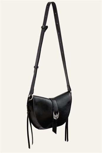 Ba&sh, SADDLE half-moon bag, Noir